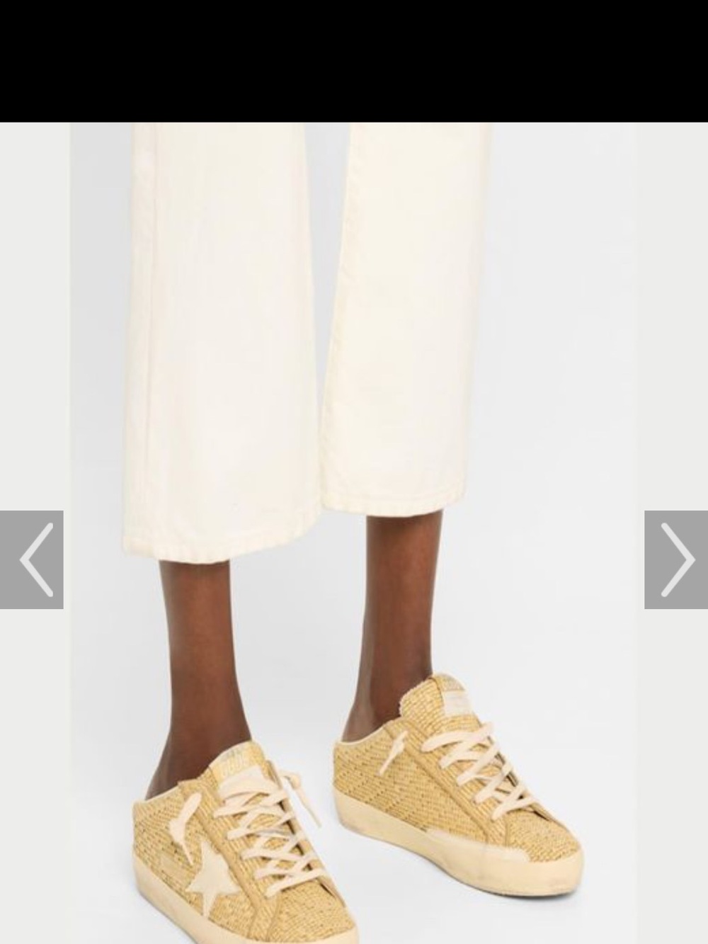 Golden Goose Beige Raffia Star Slip-On Sneaker NM Exclusive 2025 RARE - Picture 5 of 15